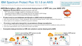 IBM Spectrum Protect Plus 10.1.6 on AWS Marketplace - Presentation