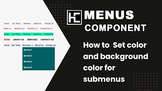 How to  Set color and background color for submenus