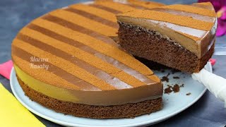 ‎كيكة شوكولاتة خطيرة بدون زبدة أو زيت مع كريمة راائعة بدون كريمة خفق أو كريم شانتية  |Chocolate cake