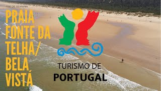 PRAIA FONTE DA TELHA E PRAIA DA BELA VISTA PORTUGAL DRONE UHD 4K VISIT PORTUGAL