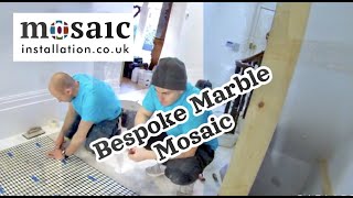 How to install Marble Mosaic with marble border