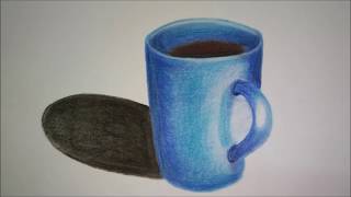 Drawing - Coffee Mug Sketch Using Dry Pastels