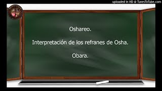 Interpretación de los refranes de Osha Obara.