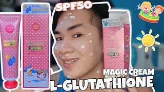 SUNSCREEN SPF50 L-GLUTATHIONE MAGIC CREAM✨ CATHYDOLL! -ChristianPelaez