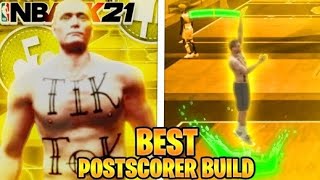 BEST POST SCORER BUILD AFTER PATCH NBA 2k21 CURRENT GEN *OP FOR 1S* (Drew Build)