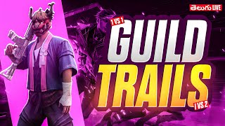 HARDEST GUILD TRAILS IN  TELUGU COMMUNITY🥰🔥1vs2 CAN U DEFET??? 🔥🤔 || AV DINO LIVE🛑