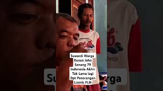 🆎Warga JOHO Senang 79 Tahun Indonesia MerdekaTak lama lagi di terangi listrik PLN