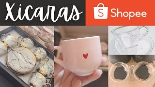 ACHADOS DA SHOPEE TOP5 XÍCARAS de CAFÉ e Chá | Cantinho do Café | Xícaras com Pires |