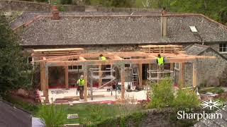 Carpenter Oak work so quickly at Sharpham!