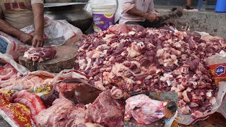 Very Fast Beef/Meat Cutting by Brilliant Young Butcher in Meat Market || Meat Cutting Skills