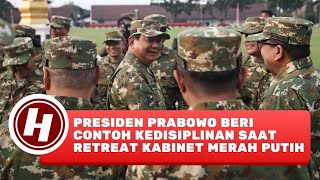 Prabowo Beri Contoh Kedisiplinan Saat Retreat Kabinet Merah Putih di Akmil Magelang