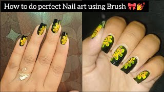 Easy sunflower 🌻💅 nailart design|| Nailart at home||#easynailart#nailart at home#viralvideo