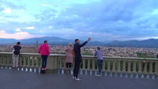 Piazzale Michelangelo where copper David stands, Florence, Italy