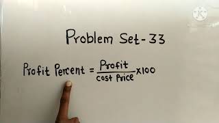 Practice set 33 std 6 Profit Loss