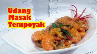 Udang Masak Tempoyak sedap dan mudah