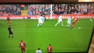 Gerrard scores at the Kop End in the Liverpool vs Ac Milan legends match!