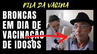 CONSFUSÃO NO PRIMEIRO DIA VACINAÇÃO DE IDOSOS