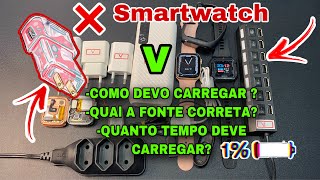 ⚠️COMO CARREGAR MEU SMARTWATCH DA FORMA CORRETA E SEGURA? Quanto tempo deixar Carregando🔋⌚️?