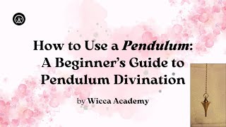 Unlock the Secrets of Pendulum Divination! 🔮 Beginner's Guide Revealed!