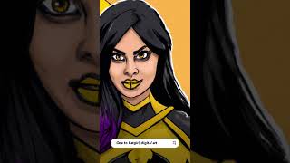 Asking AI to make digital art of Batgirl. #ai #art #short