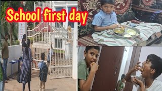 School 🏫 first day/ಮಕ್ಕಳಿಗೆ Time Table ಹಾಕಿದ್ರೆ ಒಳ್ಳೆಯದು/V3diaries/VLOG - 1