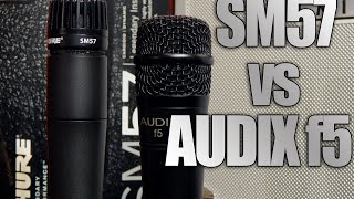 Shure SM57 vs Audix f5 Mic Comparison