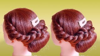 Low bun hair tutorial | New easy hairstyle | twisting low bun hairstyle | #hairstyle  #lowbunstyle