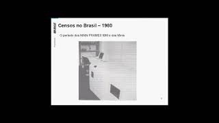 Palestra - Os Censos do IBGE sob a Ótica Operacional das Ferramentas de Geotecnologia