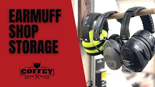 EARMUFF SHOP STORAGE // SHOP BUILD // EASY BUILD #shorts