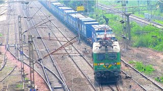 Train Changing Tracks ! Loop line to Main Line Trains !! Container Train STORY | Railway Station