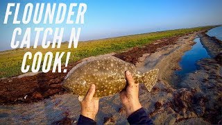 Flounder Catch and Cook | Kayak Fishing Port Mansfield with AM Lures!