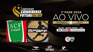 CAMPEONATO CATARINENSE SÉRIE OURO 2024 - 1ª FASE - Concórdia Futsal X APAFF - Florianópolis