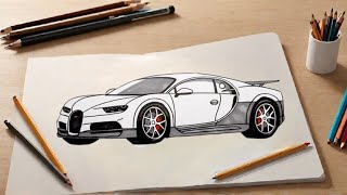 "Master Drawing a Bugatti Chiron with These Easy Steps"