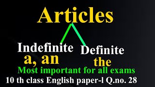 Articles A, An and The.. Usage & types of articles and Ommission of articles