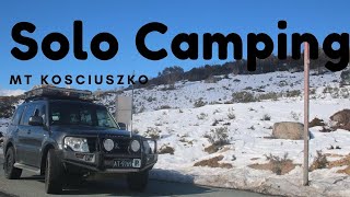 SLEEPING IN THE CAR IN THE SNOW! Mt Kosciuszko NSW! SOLO Camp In The Snow! NSW Alpine !