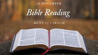 Bible Reading: 26 November - Acts 17 - 18:1-18