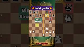 Danish gambit best! #chess #chesstrap #Checkmate #kingsacrifice #chessbaseindia #hikarunakamura