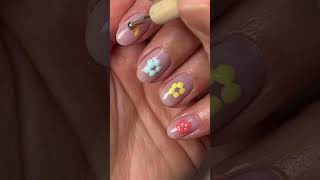 The cutest pastel floral nail art for Easter! 🌷🐰🐣 #nails #nailtutorial