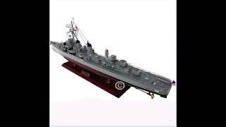 Uss Trathen Dd 530 Warship Model 80L x 10W x 27H Wooden Painted Art Sculpture Modern Style