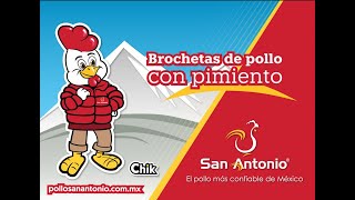 Pollos San Antonio; No te quede con el antojo y prepara  Brocheta de Pollo y Pimientos