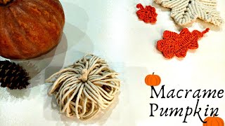 DIY Easiest Macrame pumpkin 🎃 | Macrame Halloween pumpkin| Macrame autumn decor |Macrame Fall decor