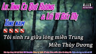 [Karaoke] Liên Khúc: Tình Ca Quê Hương & Lối Về Đất Mẹ | Tone nam