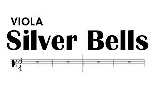 Silver Bells Viola Sheet Music Backing Track Partitura