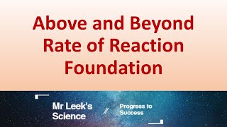 4 Rates of Reaction Foundation Questions