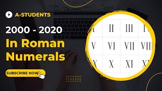 How To Write 2000-2020 In Roman Numerals