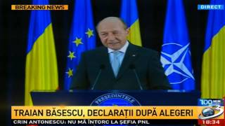 Băsescu îi felicită pe Iohannis şi Ponta pentru "accelerarea proceselor" - 20.11.2014 ( HD )