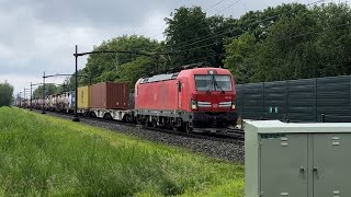 193 354 met containers door Dordrecht zuid (zuiderzeedijk)