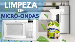 Veja como higienizar o micro ondas com pury da forma correta