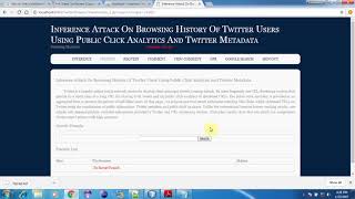 Inference attack on browsing history of twitters using twitter