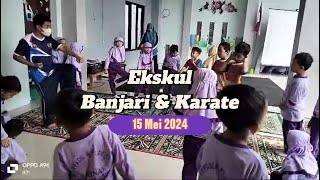 Rabu, 15 Mei 2024. Kegiatan Ekstrakurikuler Karate & Banjari, kelas TK A & TK B Madinah Malang